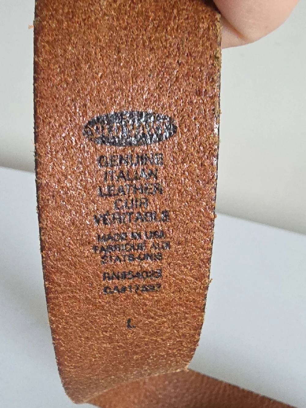 OLD NAVY | Embossed Leather Belt Brown Silver Sz L